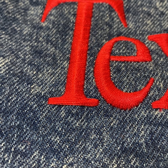 Vintage Acid Wash Coca Cola Texas Embroidered Denim Jean Jacket Size Small - Picture 6 of 13